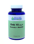 Zinc 15 mg & Acerola + C, 120 cps.